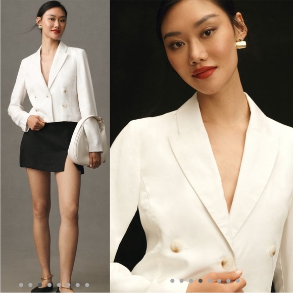 Anthropologie Jackets & Blazers - By Anthropologie cropped Washed Denim Jacket